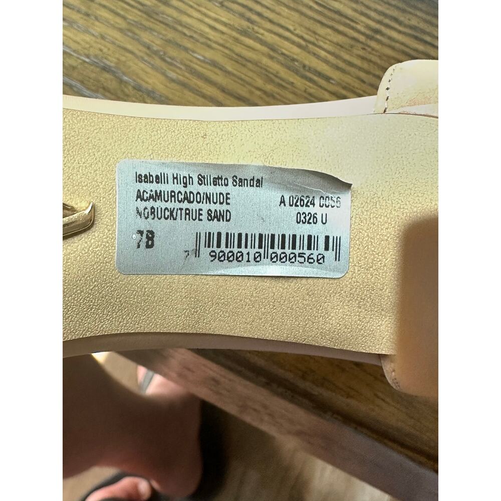 Arezzo Women's Isabelli High Stiletto Sandals True Sand Size 7B NWT - Picture 7 of 7